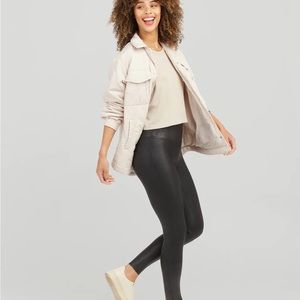 Spank faux leather leggings